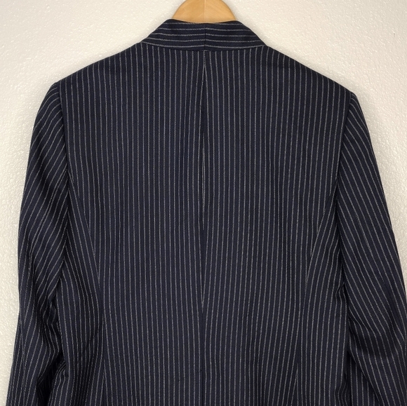Brooks Brothers Wool Blend Pinstripe Front Button Business Office Coats Blazer - Picture 5 of 15